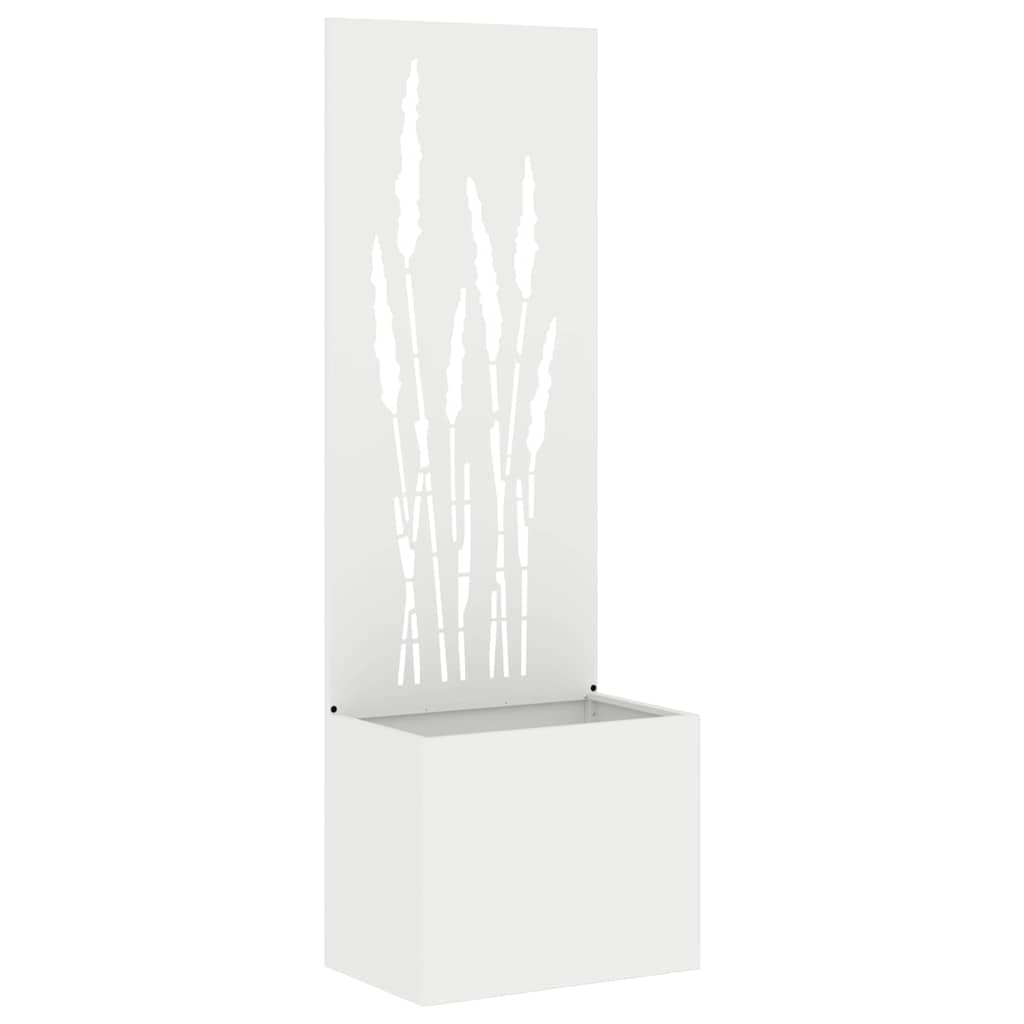 Tuin Privacy Screen Fretwerk Wit 50 x 150 cm Koudgewalst staal is nu te koop bij PeponiXL, paradijselijk wonen!
