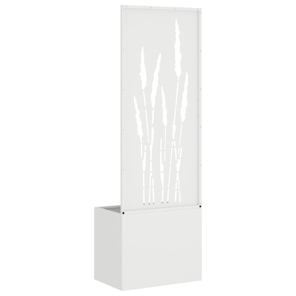 Tuin Privacy Screen Fretwerk Wit 50 x 150 cm Koudgewalst staal is nu te koop bij PeponiXL, paradijselijk wonen!