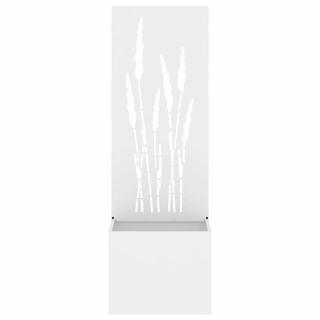 Tuin Privacy Screen Fretwerk Wit 50 x 150 cm Koudgewalst staal is nu te koop bij PeponiXL, paradijselijk wonen!
