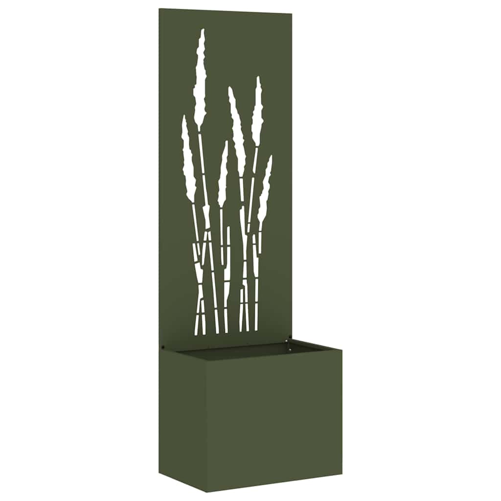 Tuin Privacy Screen Olijfgroen 50 x 150 cm Koudgewalst staal is nu te koop bij PeponiXL, paradijselijk wonen!