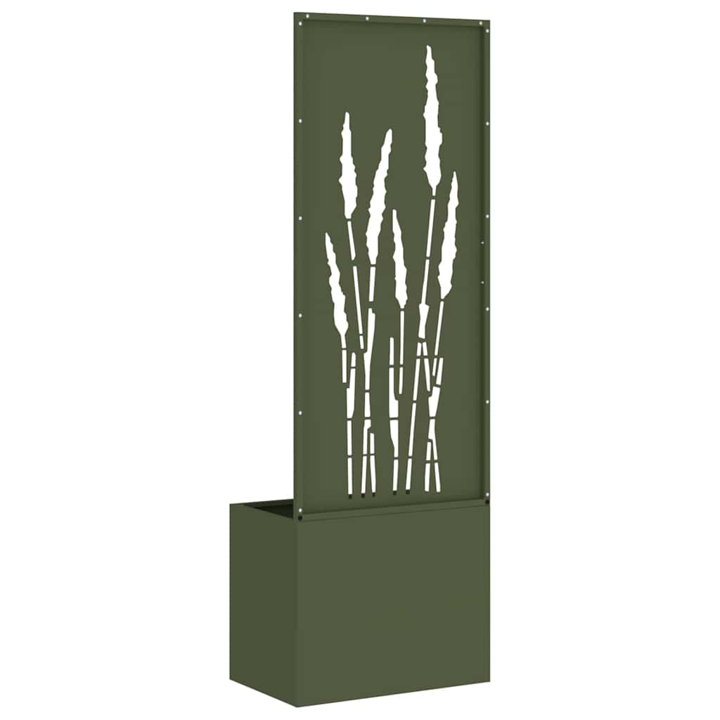 Tuin Privacy Screen Olijfgroen 50 x 150 cm Koudgewalst staal is nu te koop bij PeponiXL, paradijselijk wonen!