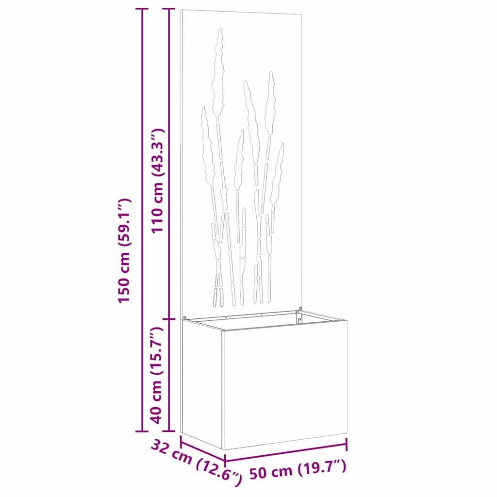 Tuin Privacy Screen Fretwerk Zilver 50 x 140 cm Roestvrij staal is nu te koop bij PeponiXL, paradijselijk wonen!