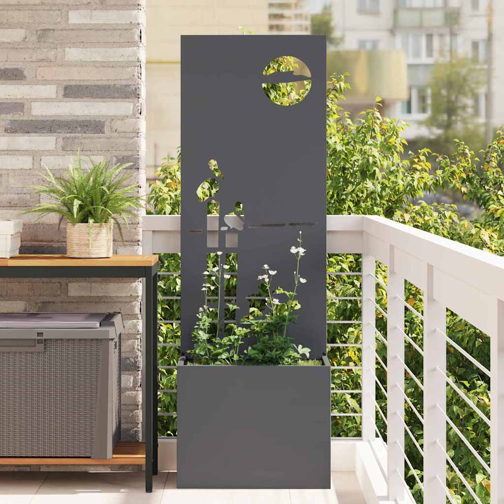 Tuin Privacy Screen Antraciet 50 x 150 cm Koudgewalst staal is nu te koop bij PeponiXL, paradijselijk wonen!