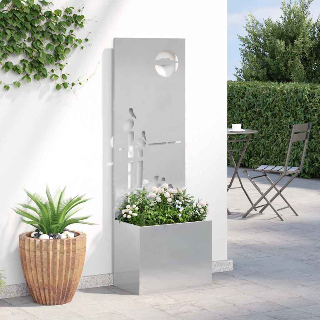 Tuin Privacy Screen Fretwerk Zilver 50 x 150 cm Roestvrij staal is nu te koop bij PeponiXL, paradijselijk wonen!