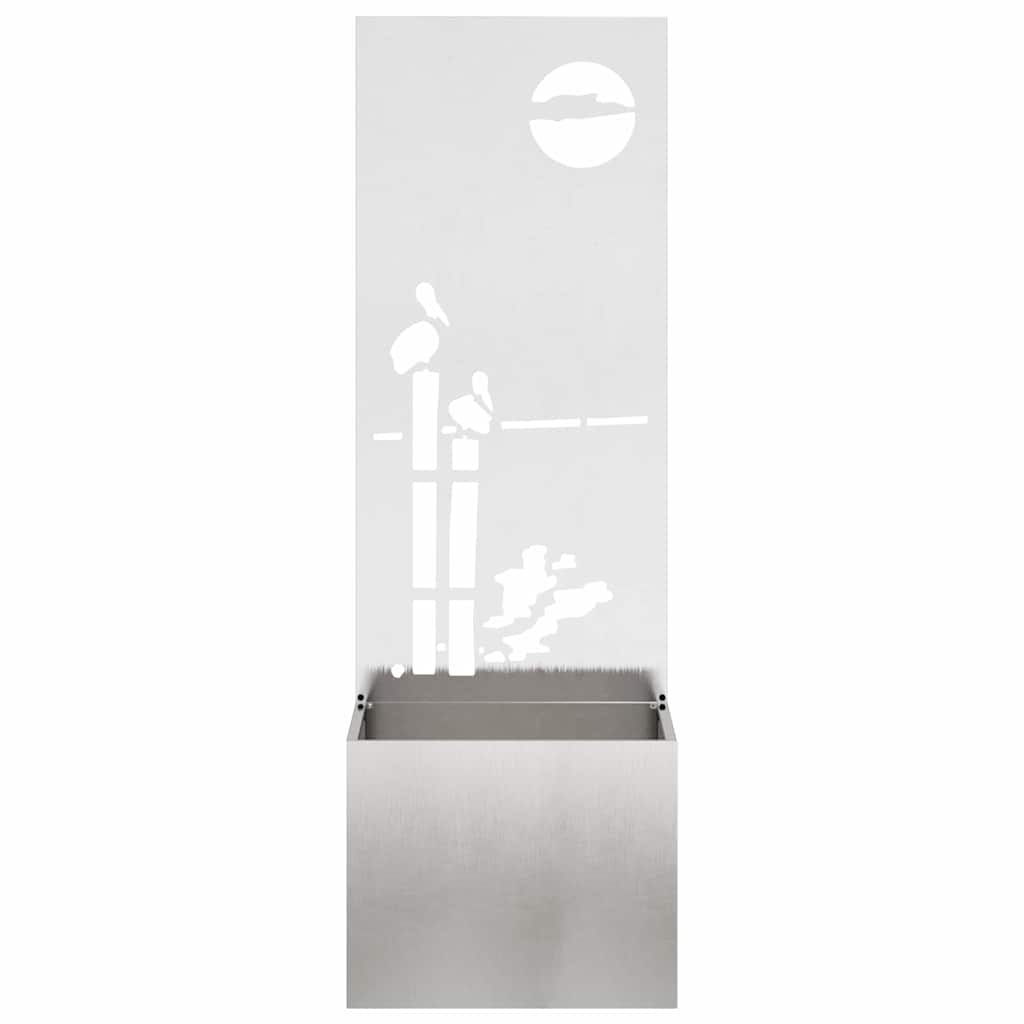 Tuin Privacy Screen Fretwerk Zilver 50 x 150 cm Roestvrij staal is nu te koop bij PeponiXL, paradijselijk wonen!