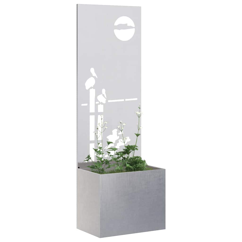 Tuin Privacy Screen Fretwerk Zilver 50 x 150 cm Roestvrij staal is nu te koop bij PeponiXL, paradijselijk wonen!