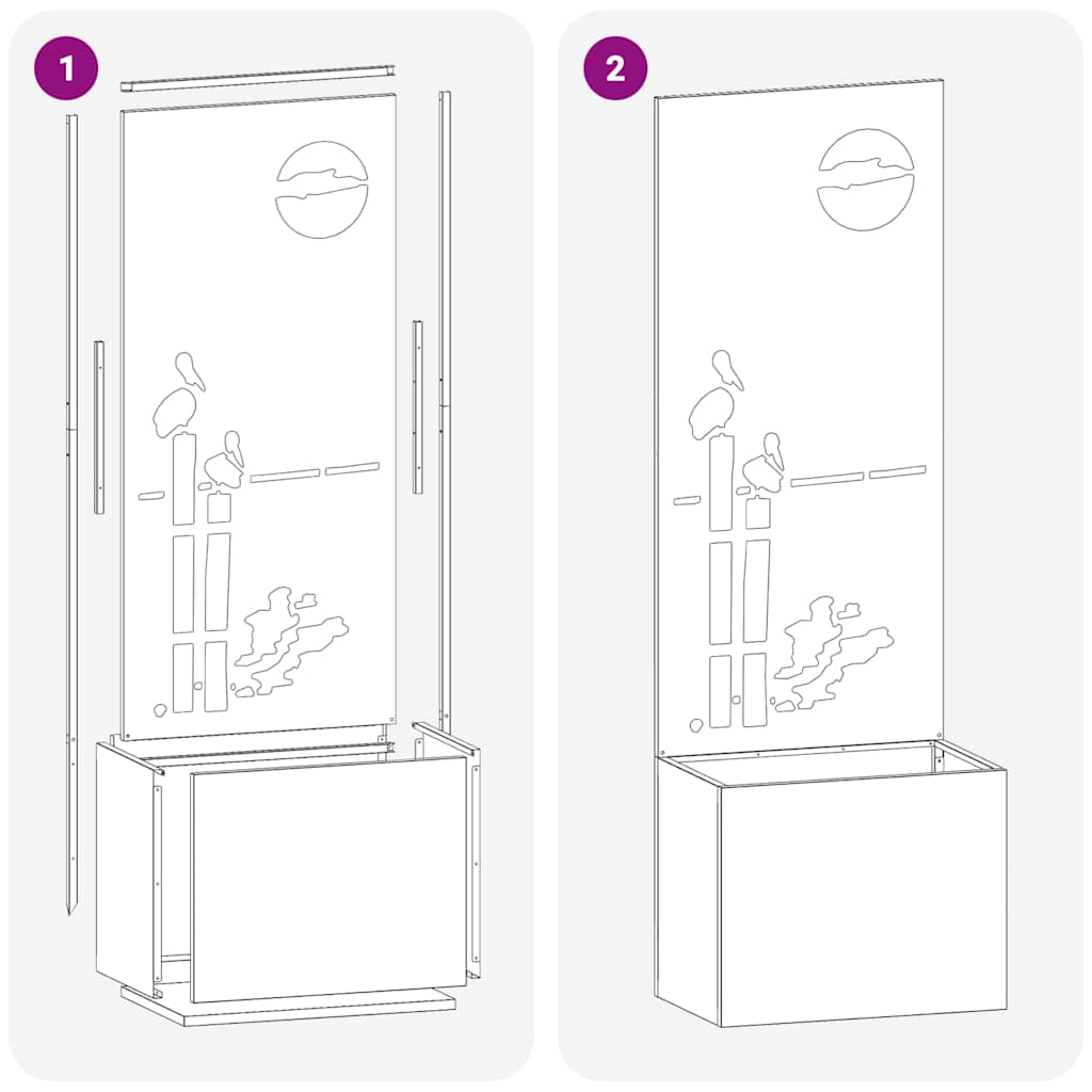 Tuin Privacy Screen Zilver 50 x 140 cm Gegalvaniseerd staal is nu te koop bij PeponiXL, paradijselijk wonen!