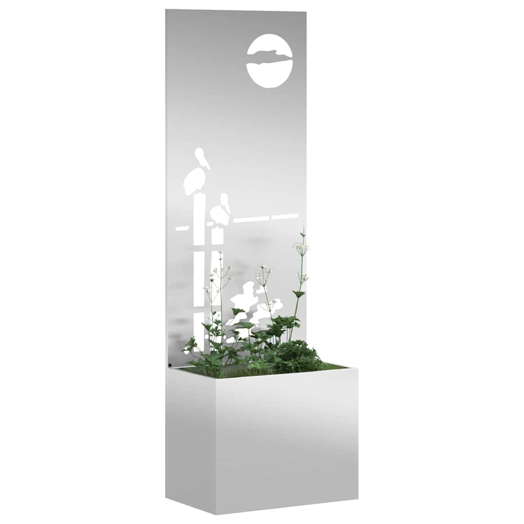 Tuin Privacy Screen Zilver 50 x 140 cm Gegalvaniseerd staal is nu te koop bij PeponiXL, paradijselijk wonen!