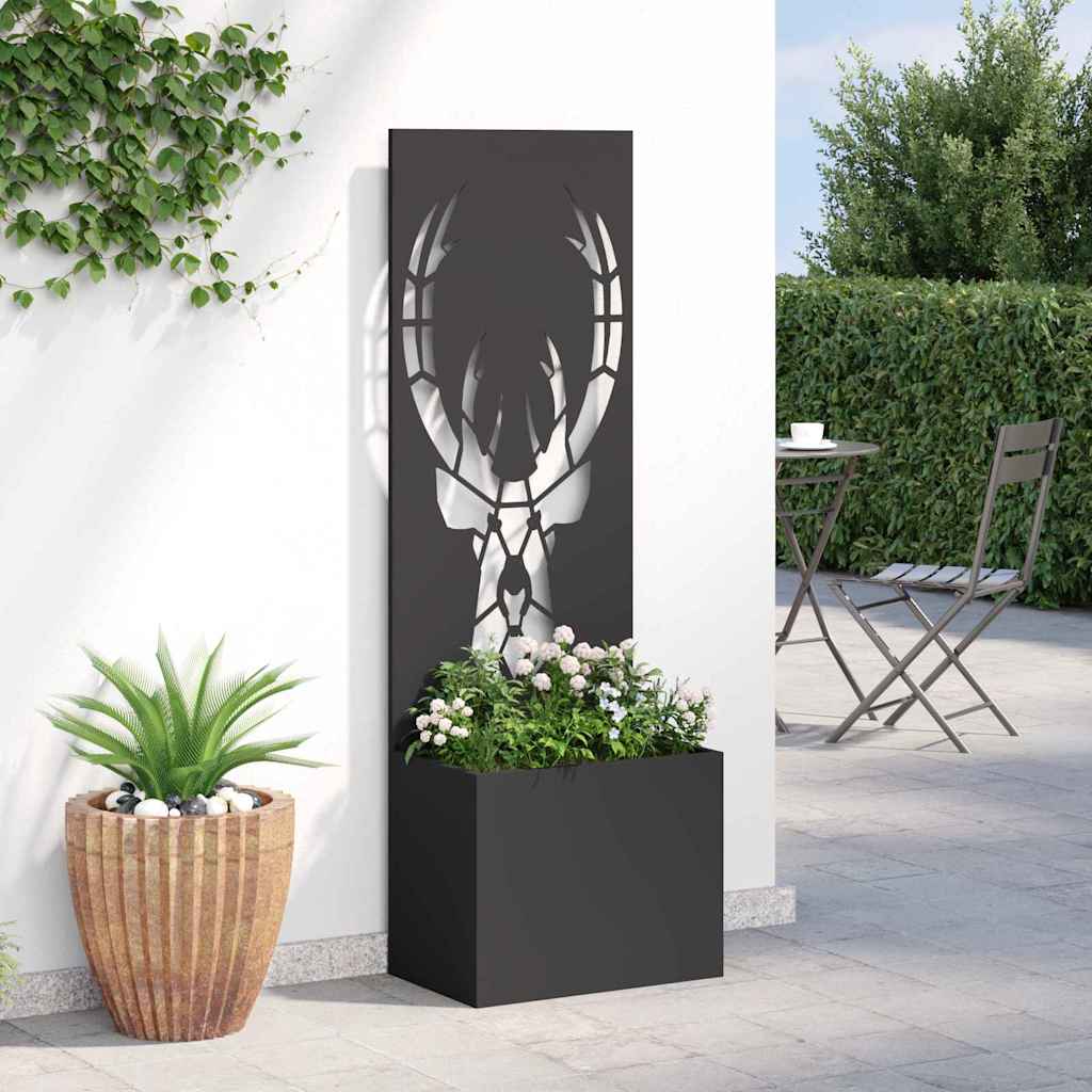 Tuin Privacy Screen Zwart 50 x 150 cm Koudgewalst staal is nu te koop bij PeponiXL, paradijselijk wonen!