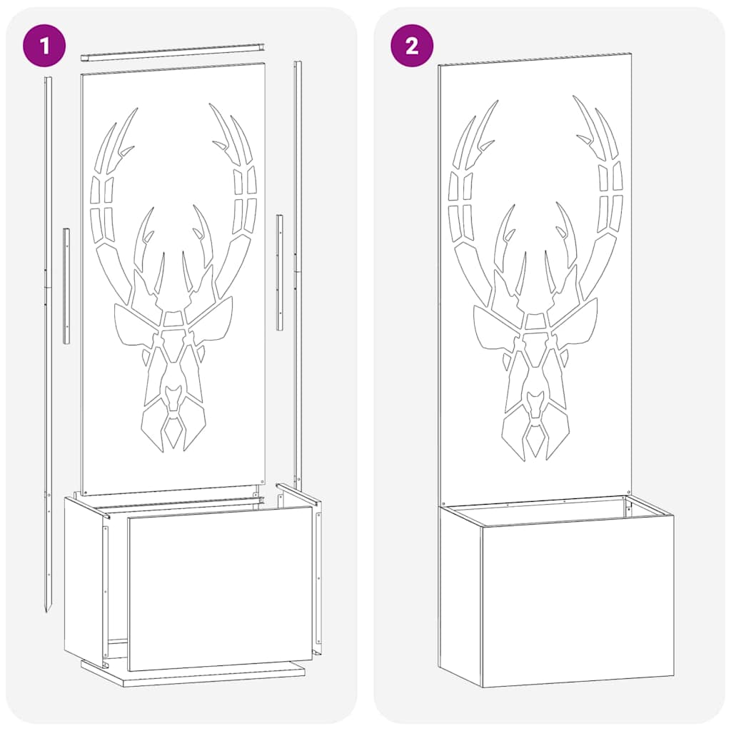 Tuin Privacy Screen Wit 50 x 140 cm Koudgewalst staal is nu te koop bij PeponiXL, paradijselijk wonen!