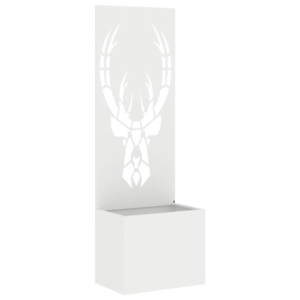 Tuin Privacy Screen Wit 50 x 140 cm Koudgewalst staal is nu te koop bij PeponiXL, paradijselijk wonen!