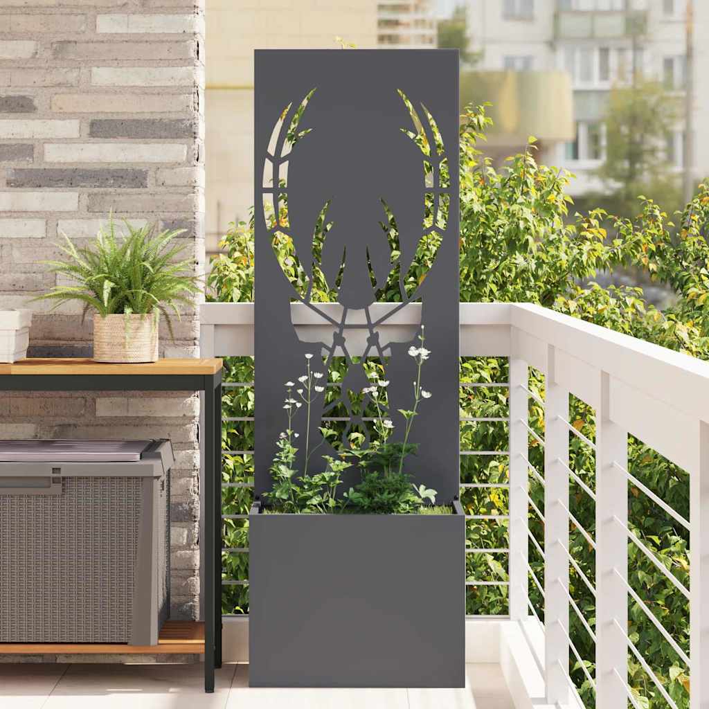Tuin Privacy Screen Antraciet 50 x 150 cm Koudgewalst staal is nu te koop bij PeponiXL, paradijselijk wonen!