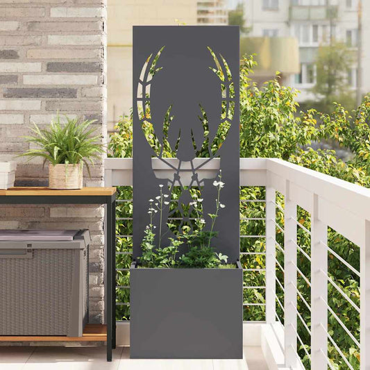 Tuin Privacy Screen Antraciet 50 x 150 cm Koudgewalst staal is nu te koop bij PeponiXL, paradijselijk wonen!