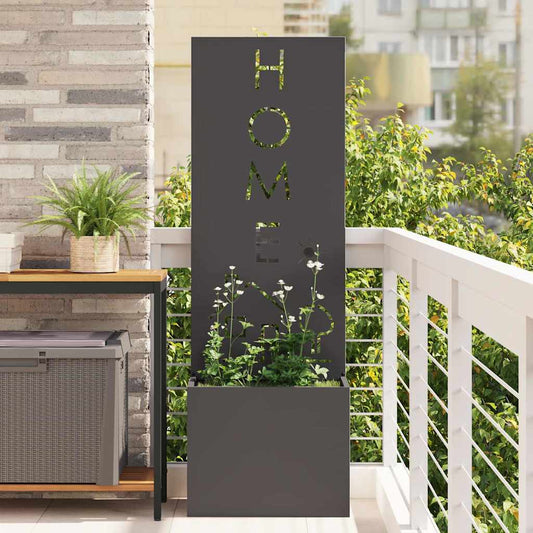 Tuin Privacy Screen Zwart 50 x 150 cm Koudgewalst staal is nu te koop bij PeponiXL, paradijselijk wonen!