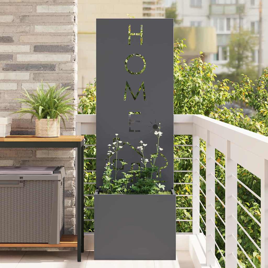 Tuin Privacy Screen Antraciet 50 x 150 cm Koudgewalst staal is nu te koop bij PeponiXL, paradijselijk wonen!