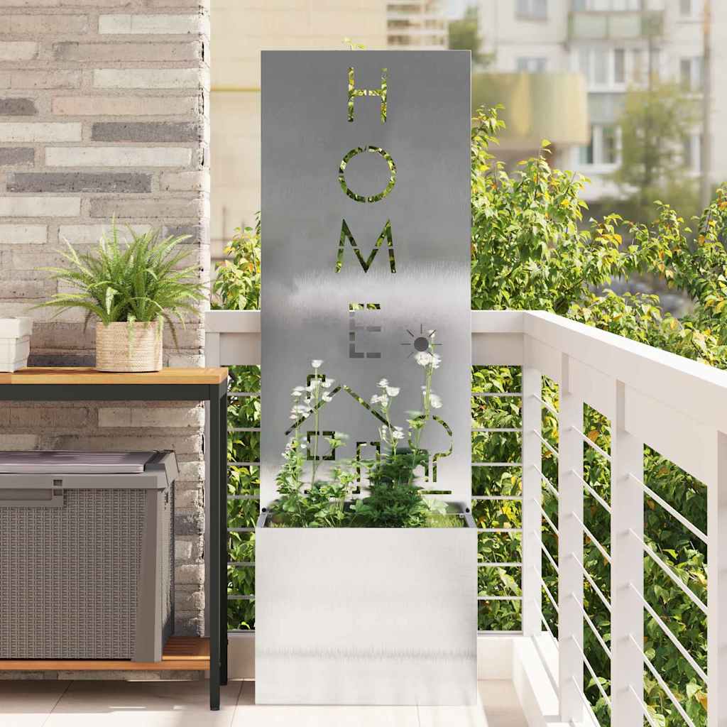 Tuin Privacy Screen Fretwerk Zilver 50 x 150 cm Roestvrij staal is nu te koop bij PeponiXL, paradijselijk wonen!