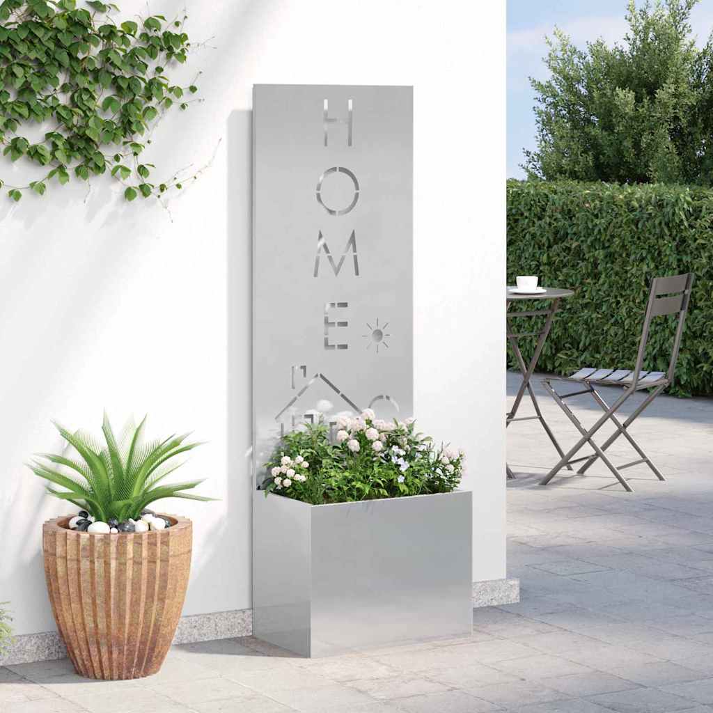 Tuin Privacy Screen Fretwerk Zilver 50 x 150 cm Roestvrij staal is nu te koop bij PeponiXL, paradijselijk wonen!