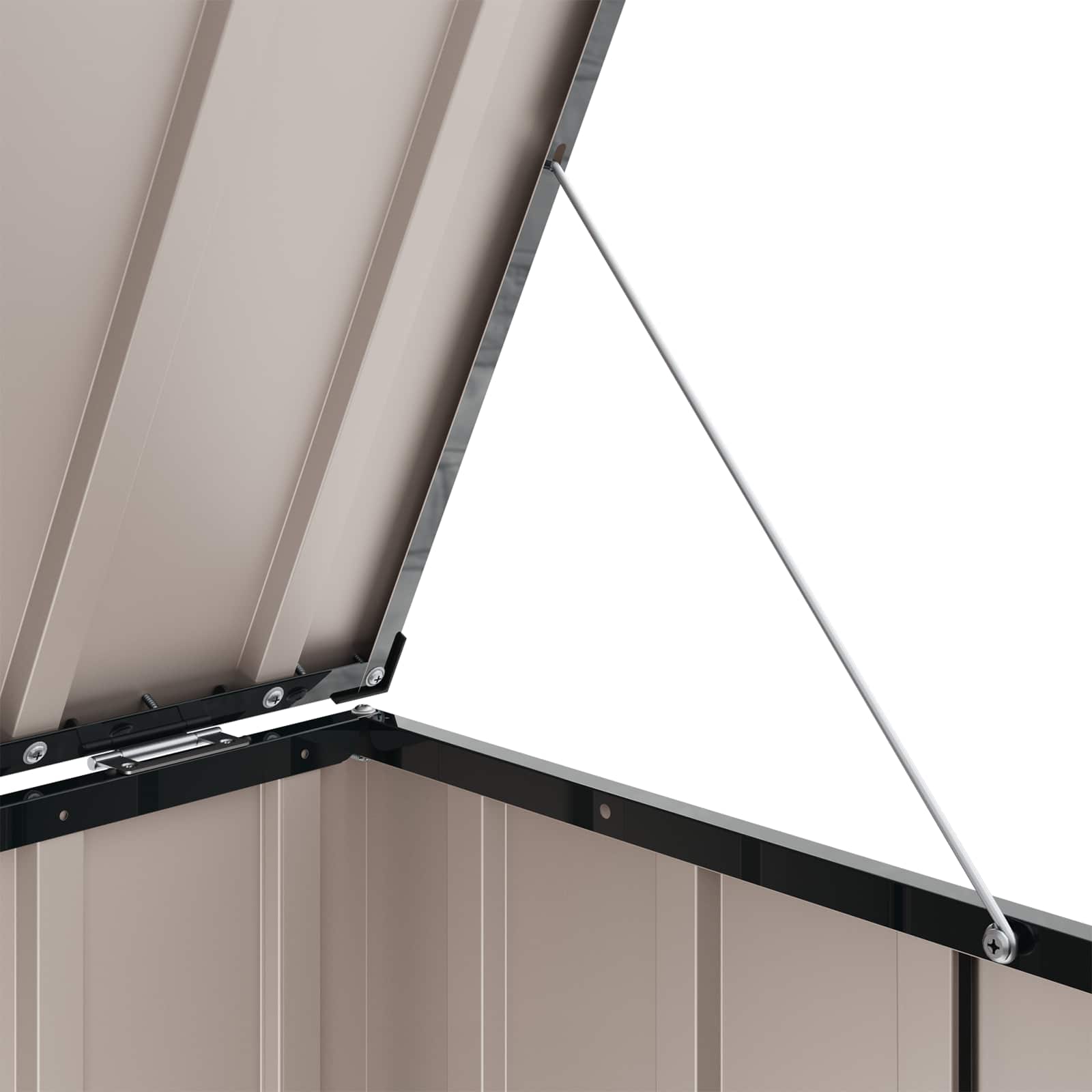 Tuinopslagdoos Zwart 101 x 56,5 x 50 cm Staal is nu te koop bij PeponiXL, paradijselijk wonen!