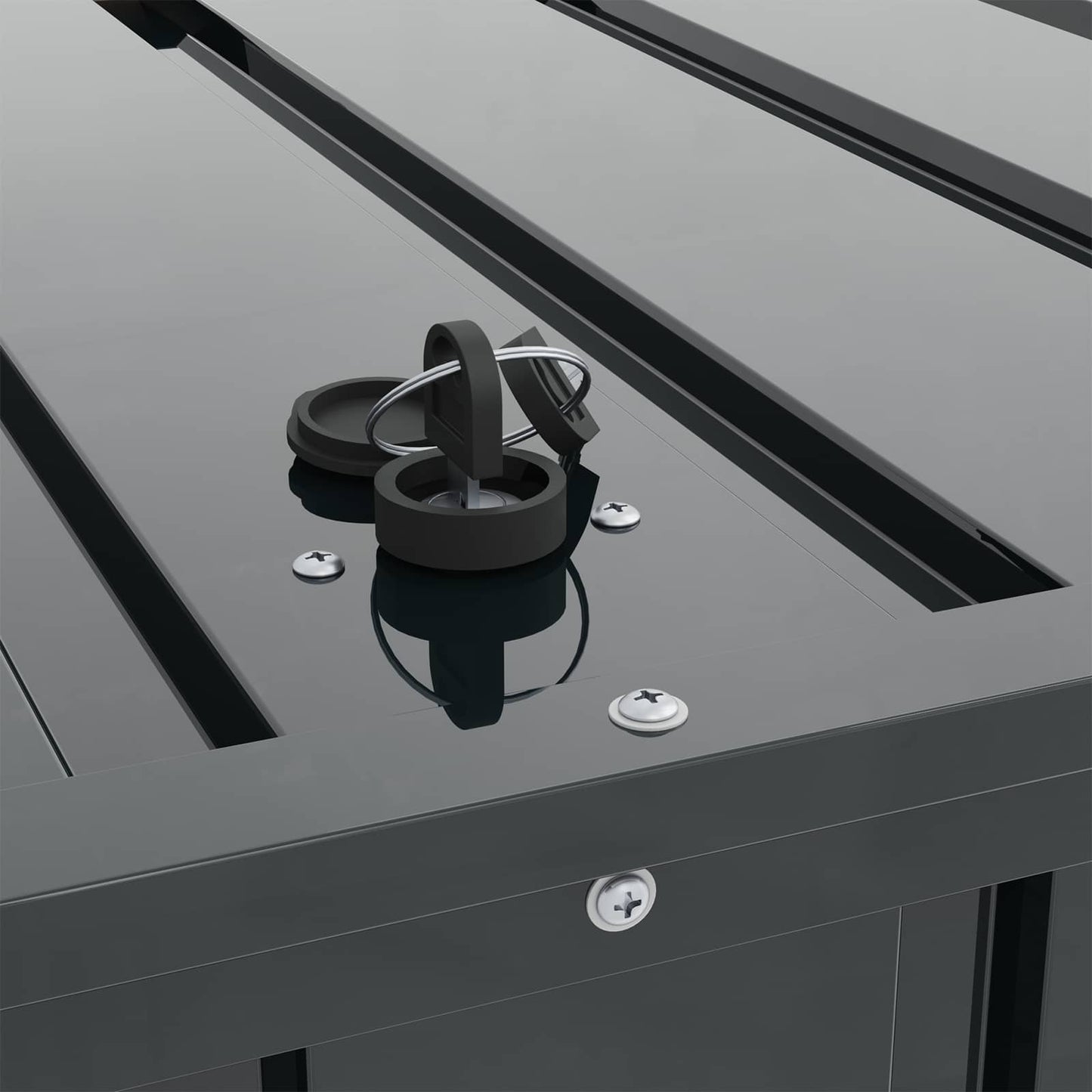 Tuinopslagdoos Zwart 101 x 56,5 x 50 cm Staal is nu te koop bij PeponiXL, paradijselijk wonen!