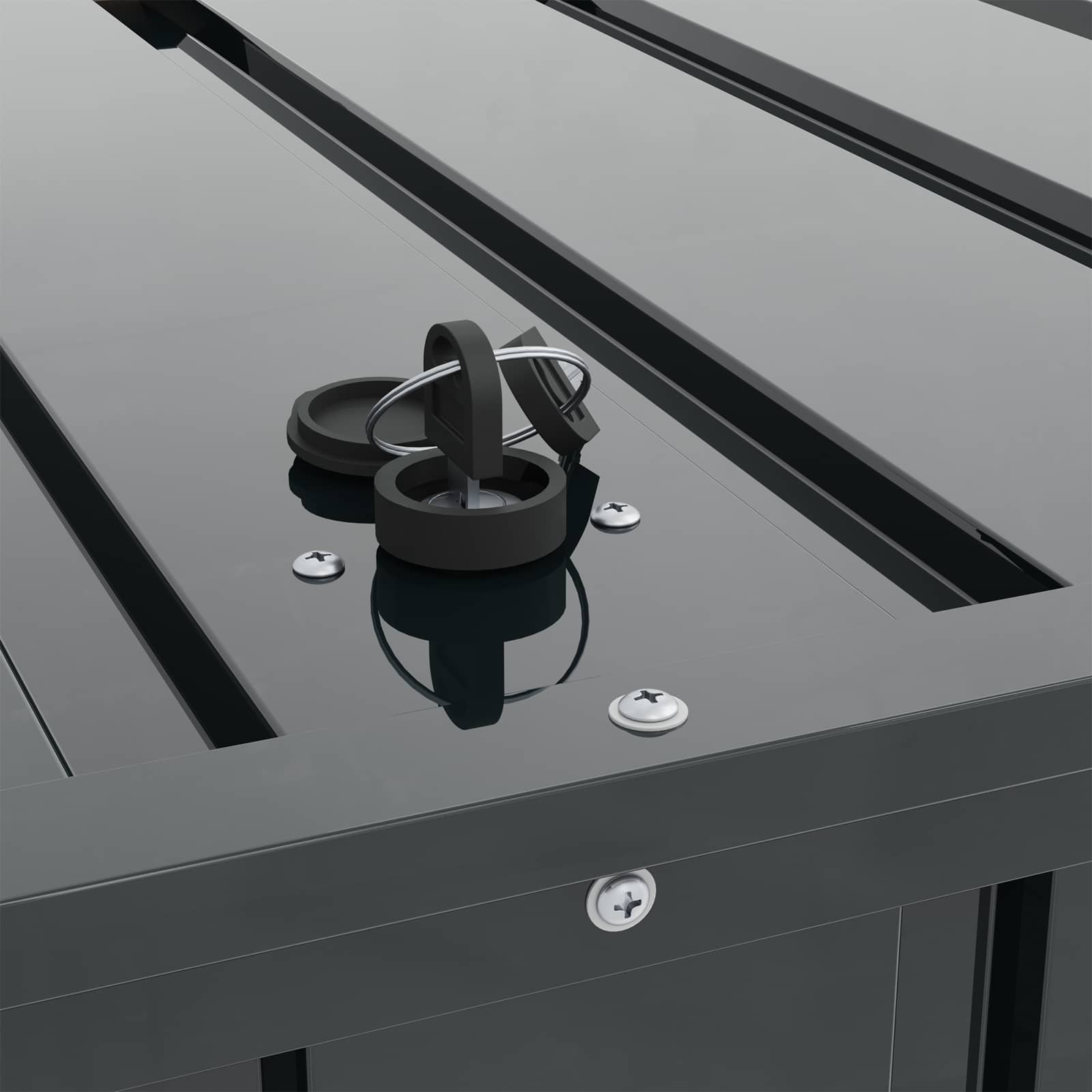 Tuinopslagdoos Zwart 101 x 56,5 x 50 cm Staal is nu te koop bij PeponiXL, paradijselijk wonen!