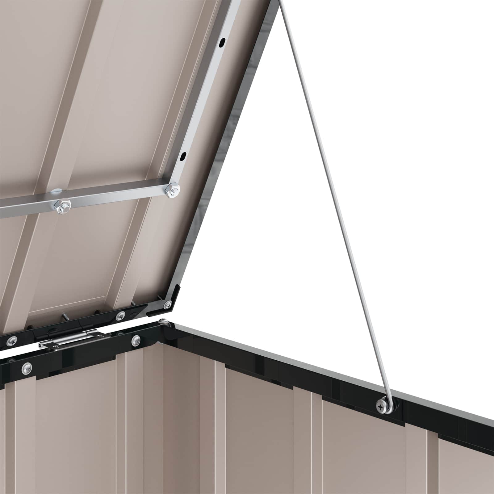 Tuinopslagdoos Zwart 101 x 82 x 50 cm Staal is nu te koop bij PeponiXL, paradijselijk wonen!