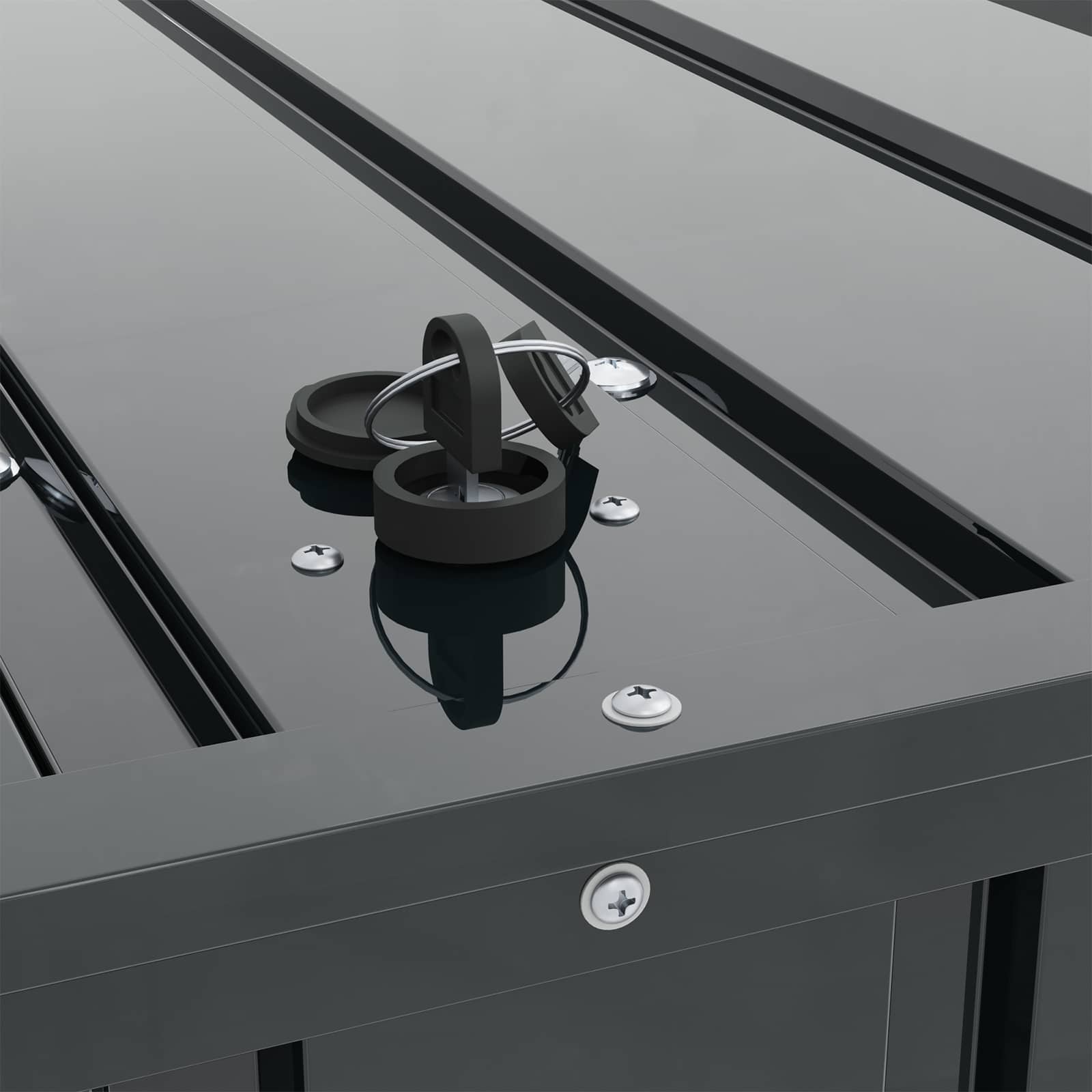 Tuinopslagdoos Zwart 101 x 82 x 50 cm Staal is nu te koop bij PeponiXL, paradijselijk wonen!