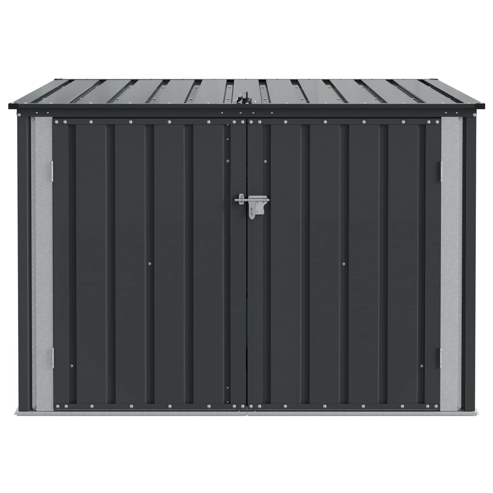 Tuinopslagdoos Zwart 151,5 x 107 x 100 cm Staal is nu te koop bij PeponiXL, paradijselijk wonen!