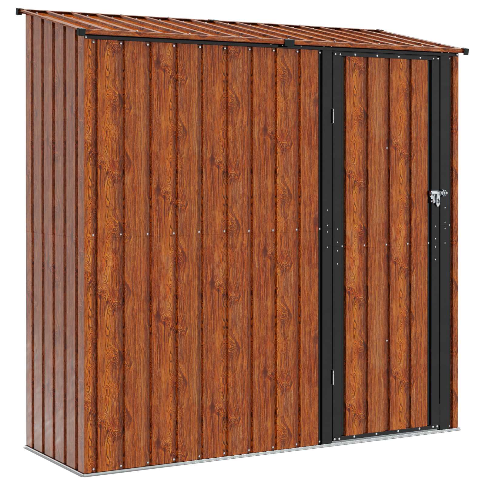 Tuinhuisjes Bruin 203,5 x 73 x 200 cm Metaal is nu te koop bij PeponiXL, paradijselijk wonen!