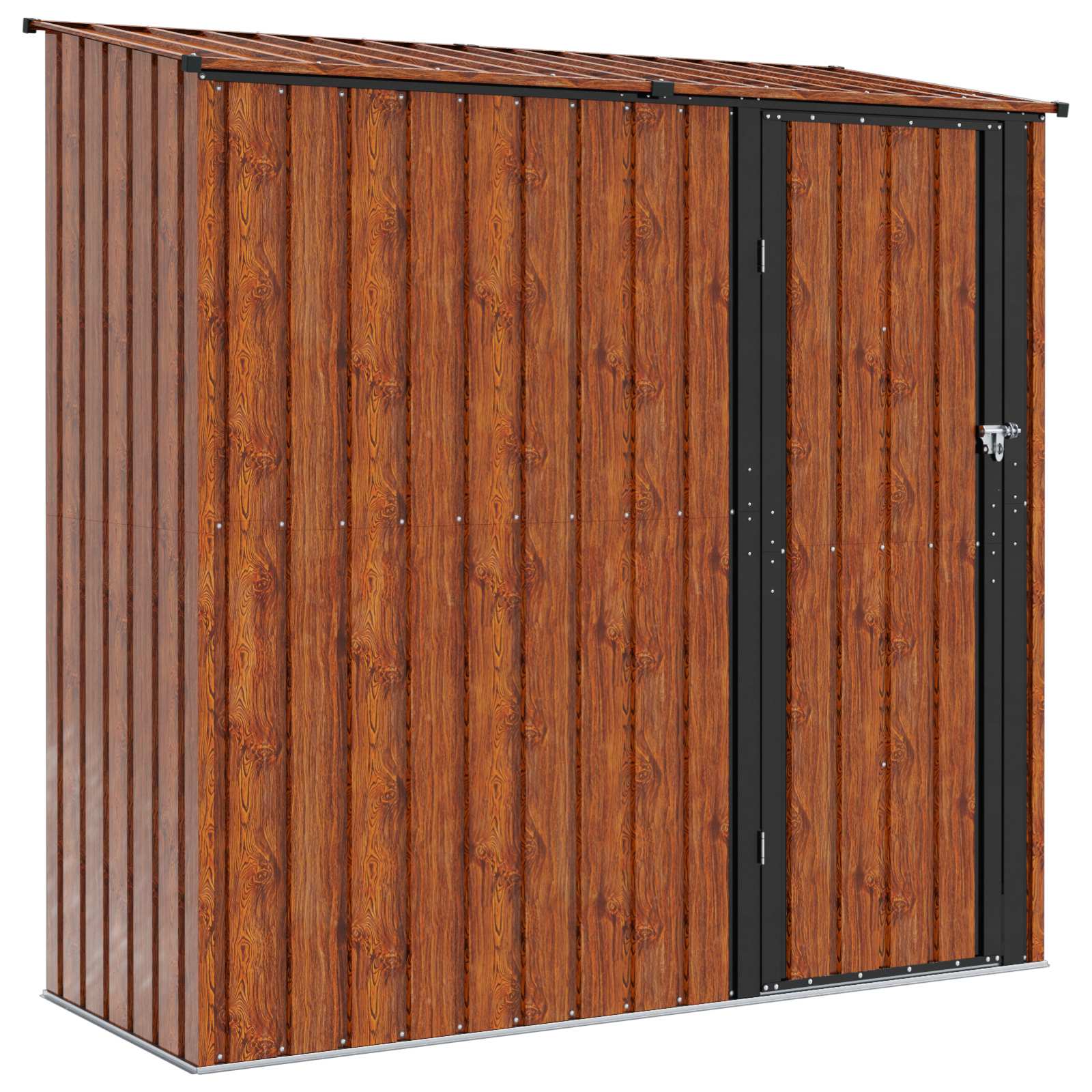 Tuinhuisjes Bruin 203 x 85,5 x 200 cm Metaal is nu te koop bij PeponiXL, paradijselijk wonen!