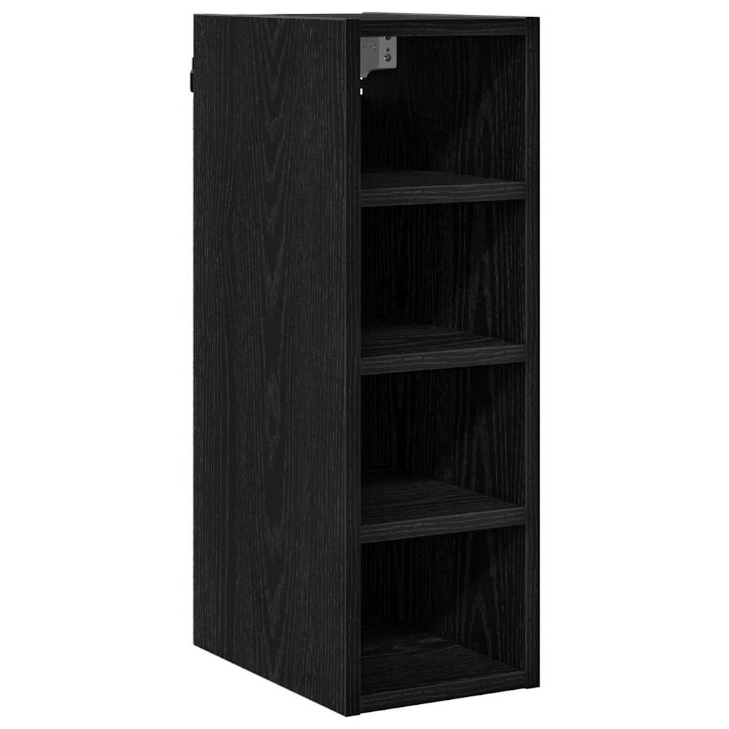 Hangkast met plank Zwart eiken 20 x 29,5 x 60 cm Bewerkt hout is nu te koop bij PeponiXL, paradijselijk wonen!