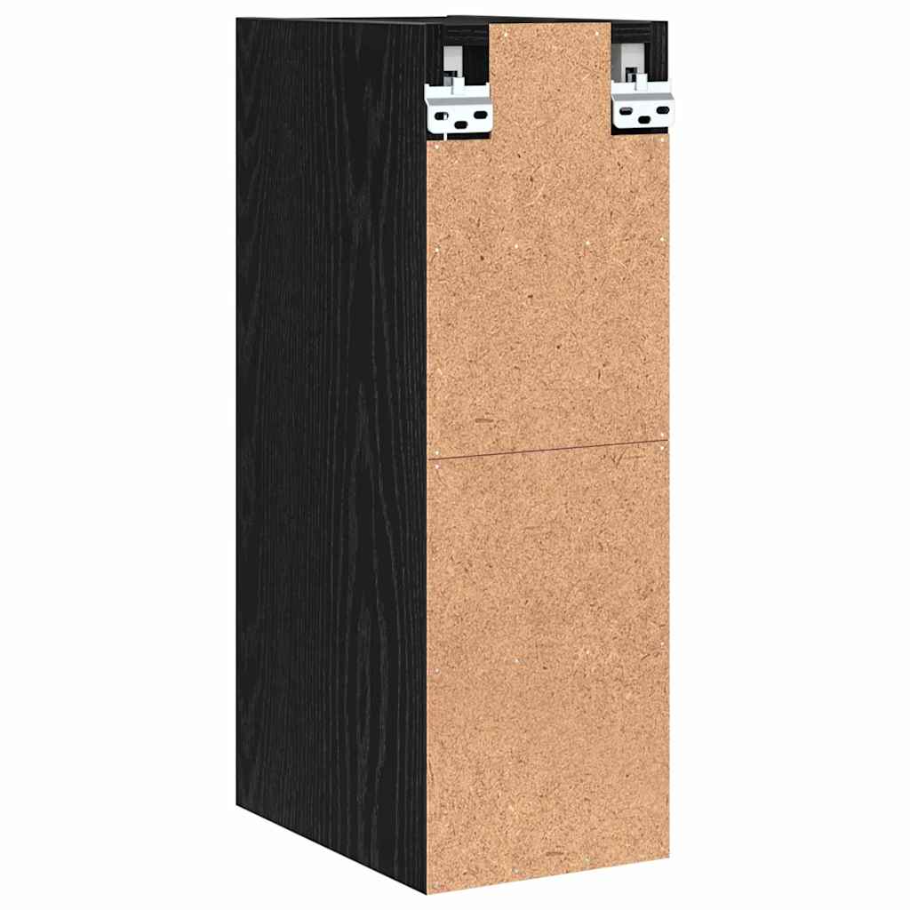 Hangkast met plank Zwart eiken 20 x 29,5 x 60 cm Bewerkt hout is nu te koop bij PeponiXL, paradijselijk wonen!