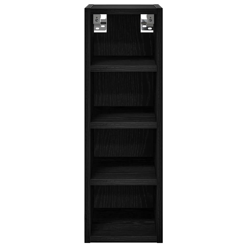 Hangkast met plank Zwart eiken 20 x 29,5 x 60 cm Bewerkt hout is nu te koop bij PeponiXL, paradijselijk wonen!