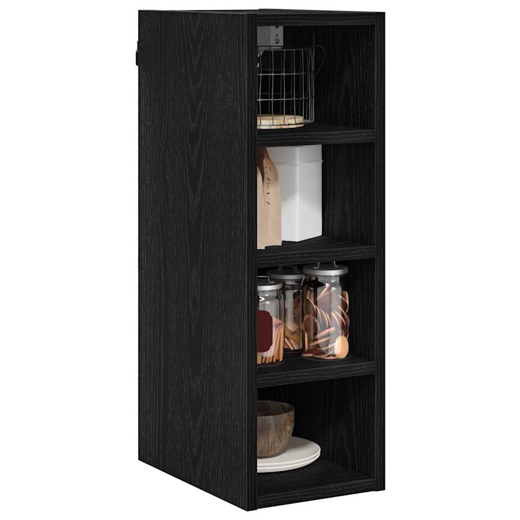 Hangkast met plank Zwart eiken 20 x 29,5 x 60 cm Bewerkt hout is nu te koop bij PeponiXL, paradijselijk wonen!