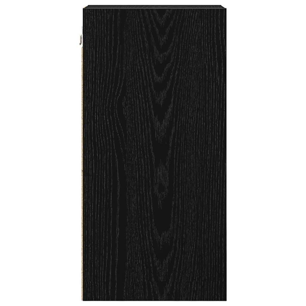 Hangkast met plank Zwart eiken 20 x 29,5 x 60 cm Bewerkt hout is nu te koop bij PeponiXL, paradijselijk wonen!