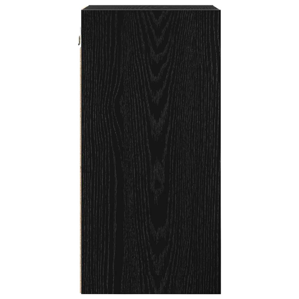 Hangkast met plank Zwart eiken 30 x 29,5 x 60 cm Bewerkt hout is nu te koop bij PeponiXL, paradijselijk wonen!