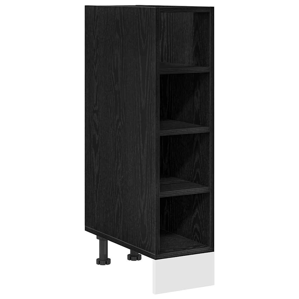 Keukenonderkast Zwart eiken 20 x 44,5 x 81,5 cm Bewerkt hout is nu te koop bij PeponiXL, paradijselijk wonen!