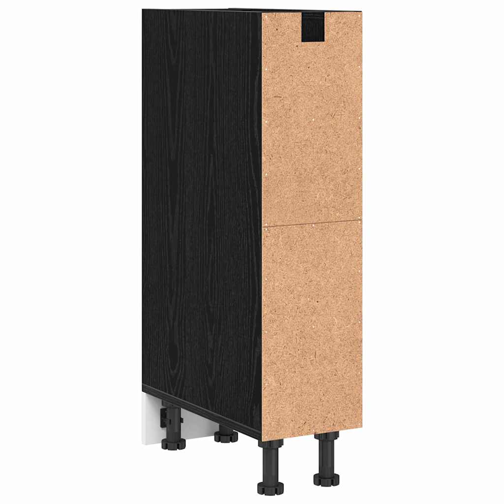 Keukenonderkast Zwart eiken 20 x 44,5 x 81,5 cm Bewerkt hout is nu te koop bij PeponiXL, paradijselijk wonen!