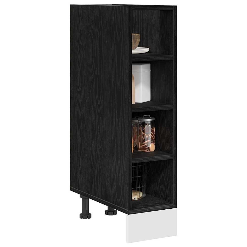 Keukenonderkast Zwart eiken 20 x 44,5 x 81,5 cm Bewerkt hout is nu te koop bij PeponiXL, paradijselijk wonen!