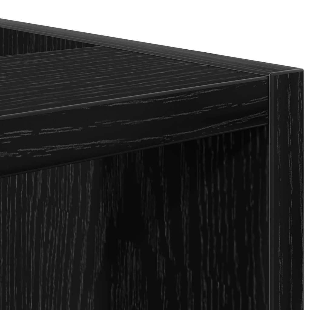 Keukenonderkast Zwart eiken 30 x 44,5 x 81,5 cm Bewerkt hout is nu te koop bij PeponiXL, paradijselijk wonen!