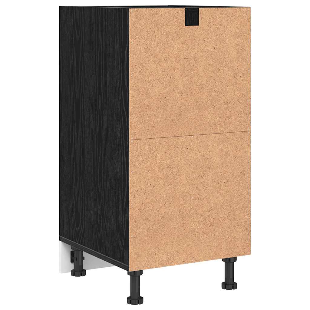 Keukenonderkast Zwart eiken 40 x 44,5 x 81,5 cm Bewerkt hout is nu te koop bij PeponiXL, paradijselijk wonen!