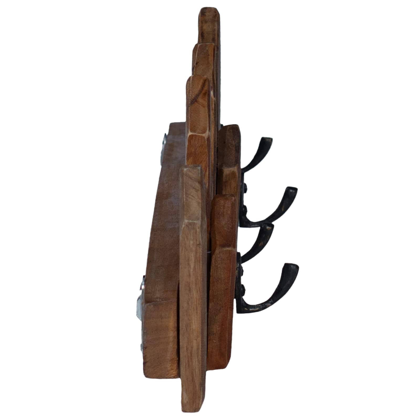 Hanger Bruin 48 x 8 x 15 cm Massief Mahoniehout is nu te koop bij PeponiXL, paradijselijk wonen!