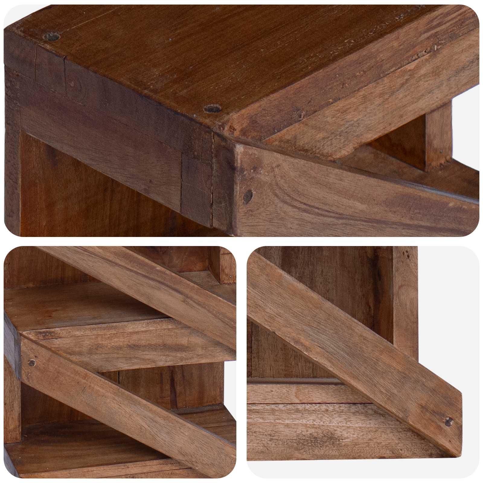 Wijnrek Naturel 24 x 14 x 80 cm Massief Mahoniehout is nu te koop bij PeponiXL, paradijselijk wonen!
