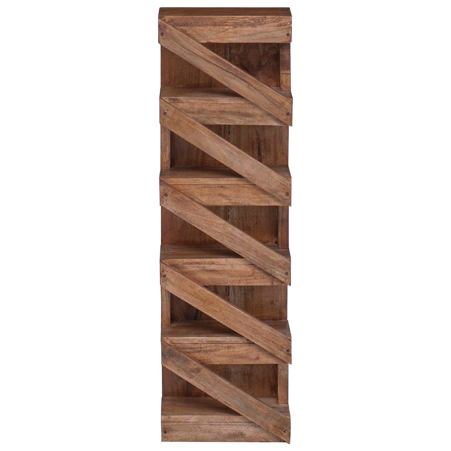 Wijnrek Naturel 24 x 14 x 80 cm Massief Mahoniehout is nu te koop bij PeponiXL, paradijselijk wonen!