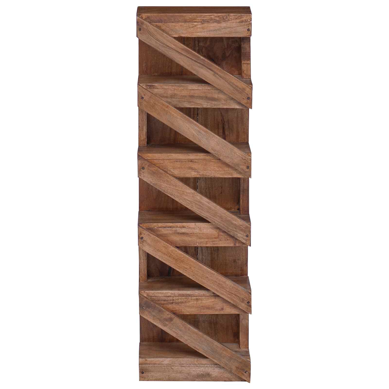 Wijnrek Naturel 24 x 14 x 80 cm Massief Mahoniehout is nu te koop bij PeponiXL, paradijselijk wonen!