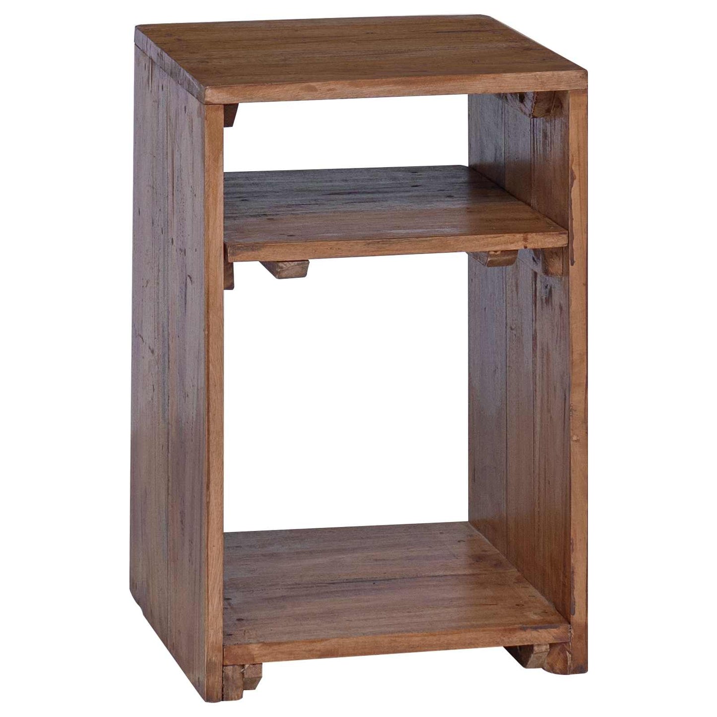 Accenttafel met plank 3 pcs Bruin Massief Mahoniehout is nu te koop bij PeponiXL, paradijselijk wonen!