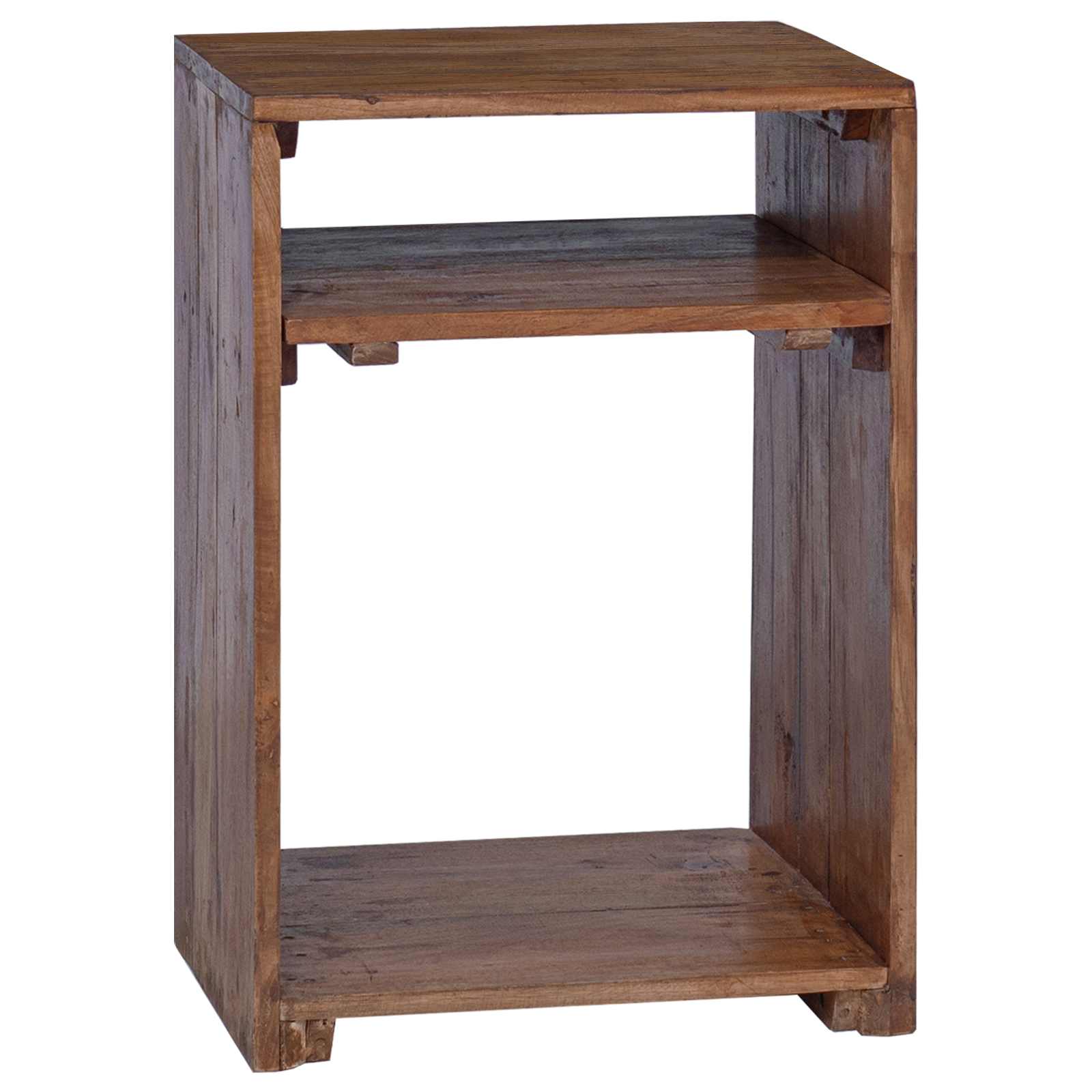 Accenttafel met plank 3 pcs Bruin Massief Mahoniehout is nu te koop bij PeponiXL, paradijselijk wonen!