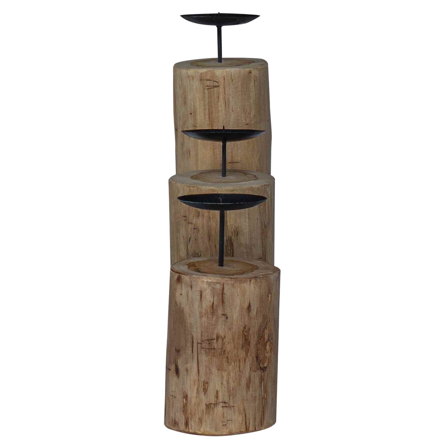 Kaarsenhouder 3 pcs Naturel Massief teakhout is nu te koop bij PeponiXL, paradijselijk wonen!