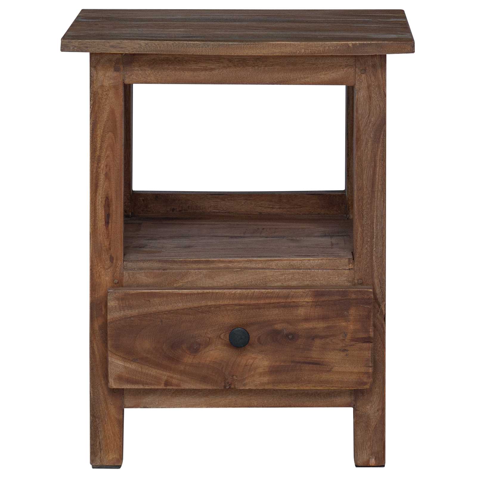 Nachtkastje Bruin 30 x 30 x 47 cm Massief Gerecycled Hout is nu te koop bij PeponiXL, paradijselijk wonen!