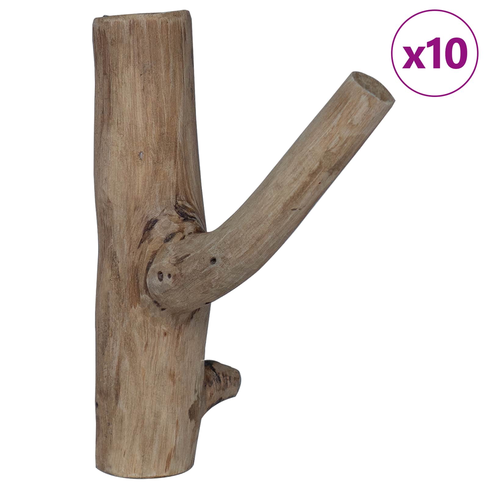 Haak Bruin 4 x 4 x 14 cm Massief Gerecycled Hout is nu te koop bij PeponiXL, paradijselijk wonen!