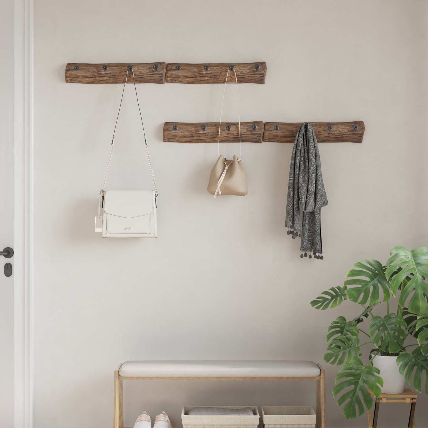 Hanger Bruin 50 x 8 x 12 cm Massief Gerecycled Hout is nu te koop bij PeponiXL, paradijselijk wonen!